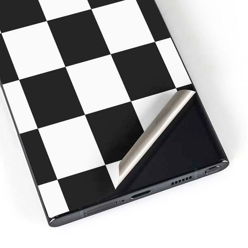 Black and White Checkered Galaxy S25 Ultra Skin